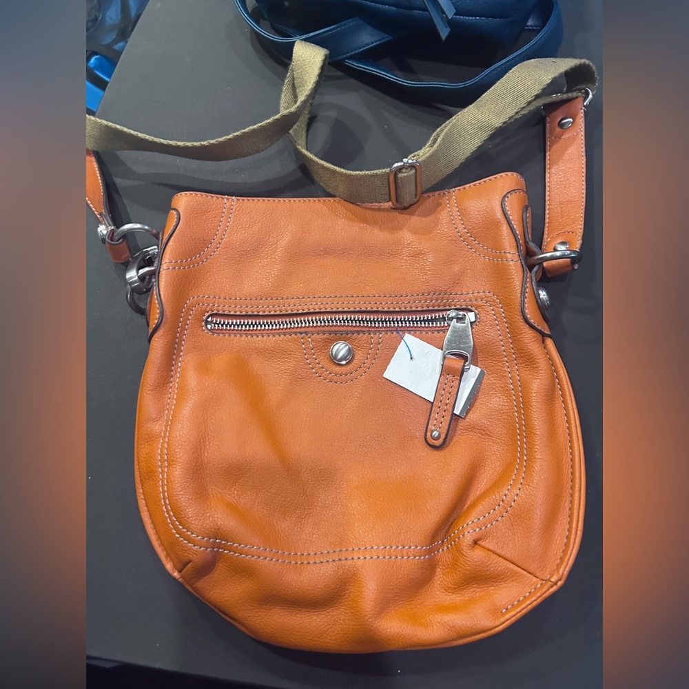 Orange B Makowsky Leather Crossbody Bag